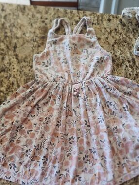 Sz 5T Tommy Bahama Muted Pink Floral Cotton Sundress for Kids